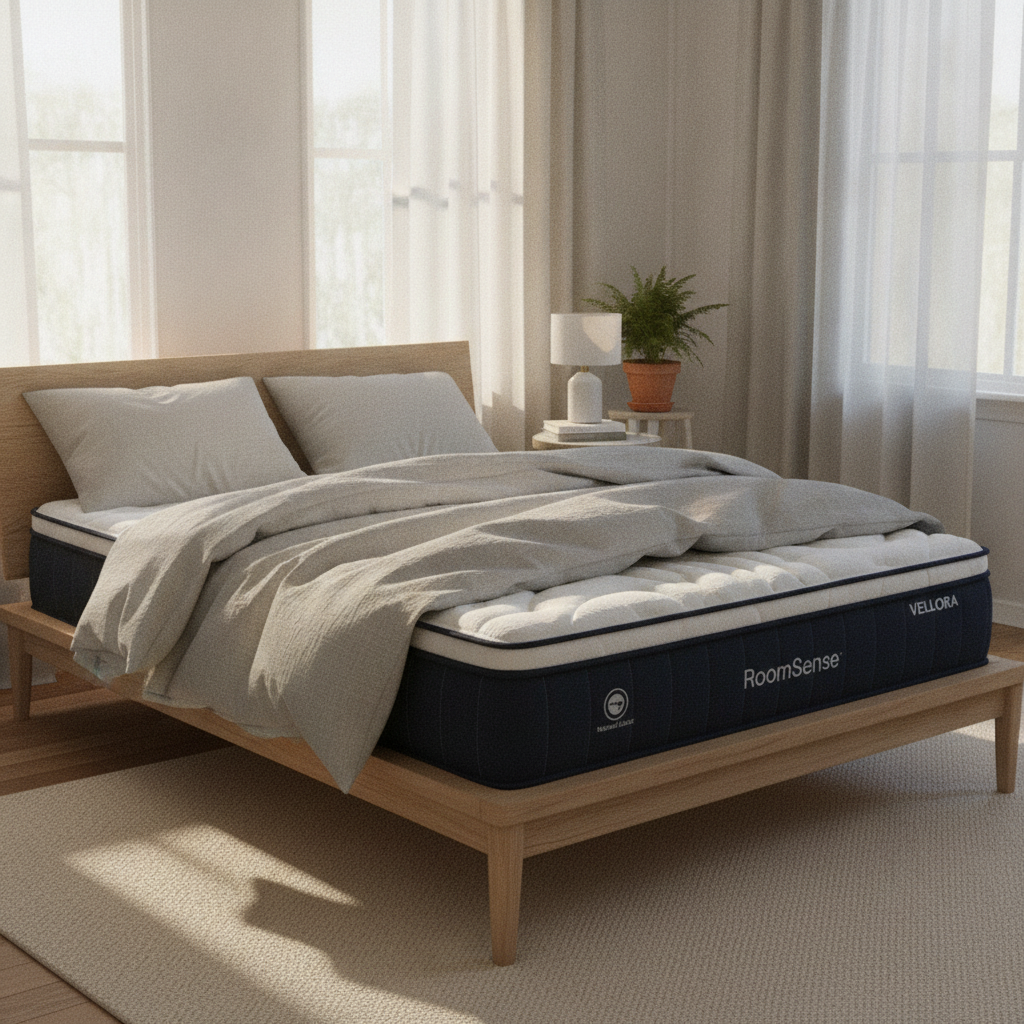 Alessia 30cm Medium Firm Hybrid Mattress with Latex Lumbar Support - King