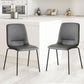 Elspeth Set of 4 Dining Chairs Kitchen Table Chair Lounge Room Padded Seat PU Leather - Dark Grey