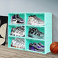 Stacked 6x Sneaker Display Case Shoe Storage Box Clear Plastic Boxes Stackable