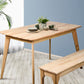 2-Piece Vittu Natural Dining Table & Chair Set Bench Industrial Computer