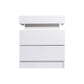Inuvik LED Bedside Tables RGB LED Storage Cabinet High Gloss Nightstand with 2 Drawers - White