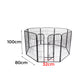 40'' 8 Panel Pet Dog Playpen Puppy Exercise Cage Enclosure Fence Cat Play Pen - Black