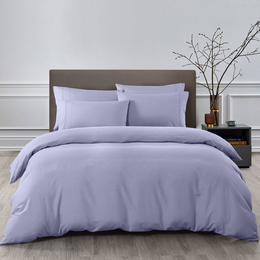 DOUBLE 2000TC Bamboo Cooling Quilt Cover Set - Lilac Grey