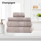 Cotton Bamboo Towel 4-Piece Set Champagne