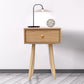 Burnaby Wooden Bedside Tables with 2 Drawers - Light Brown