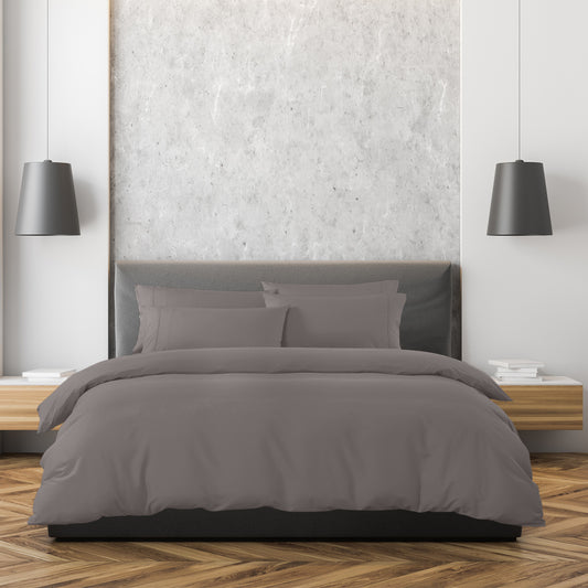 KING 1500TC Cotton Rich 6Piece Complete Bedding Set - Dusk Grey