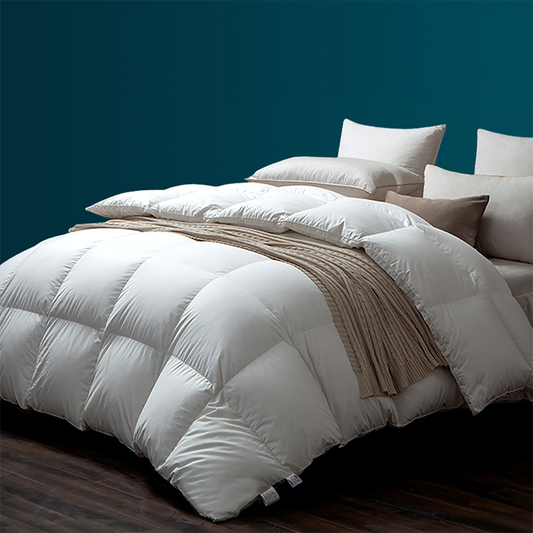 DOUBLE 700GSM All Season Goose Down Feather Filling Duvet - White