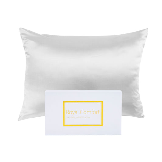 Pure Silk Pillow Case - White