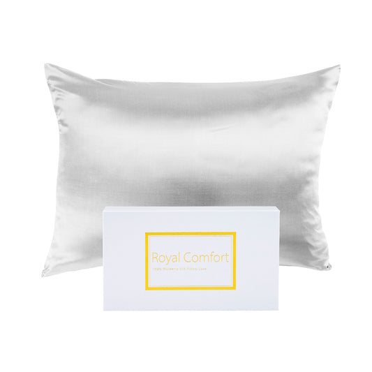 Pure Silk Pillow Case - Silver