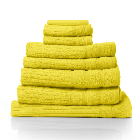 Eden Egyptian Cotton 600 GSM 8Piece Towel Pack Yellow