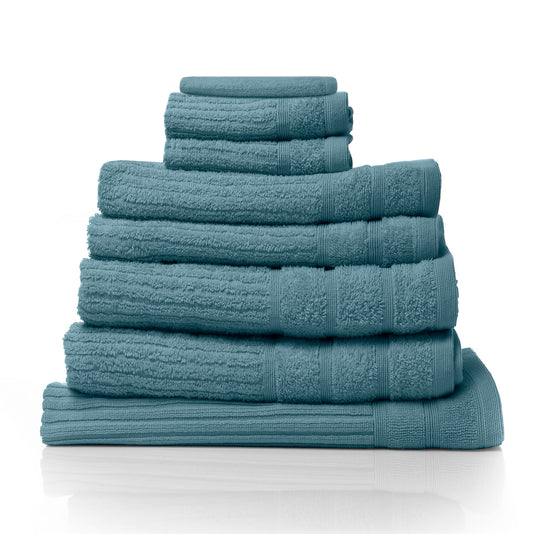 Eden Egyptian Cotton 600 GSM 8Piece Towel Pack Turquoise