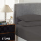 KING 1500 TC Cotton Rich Fitted Sheet 3Piece Set - Stone