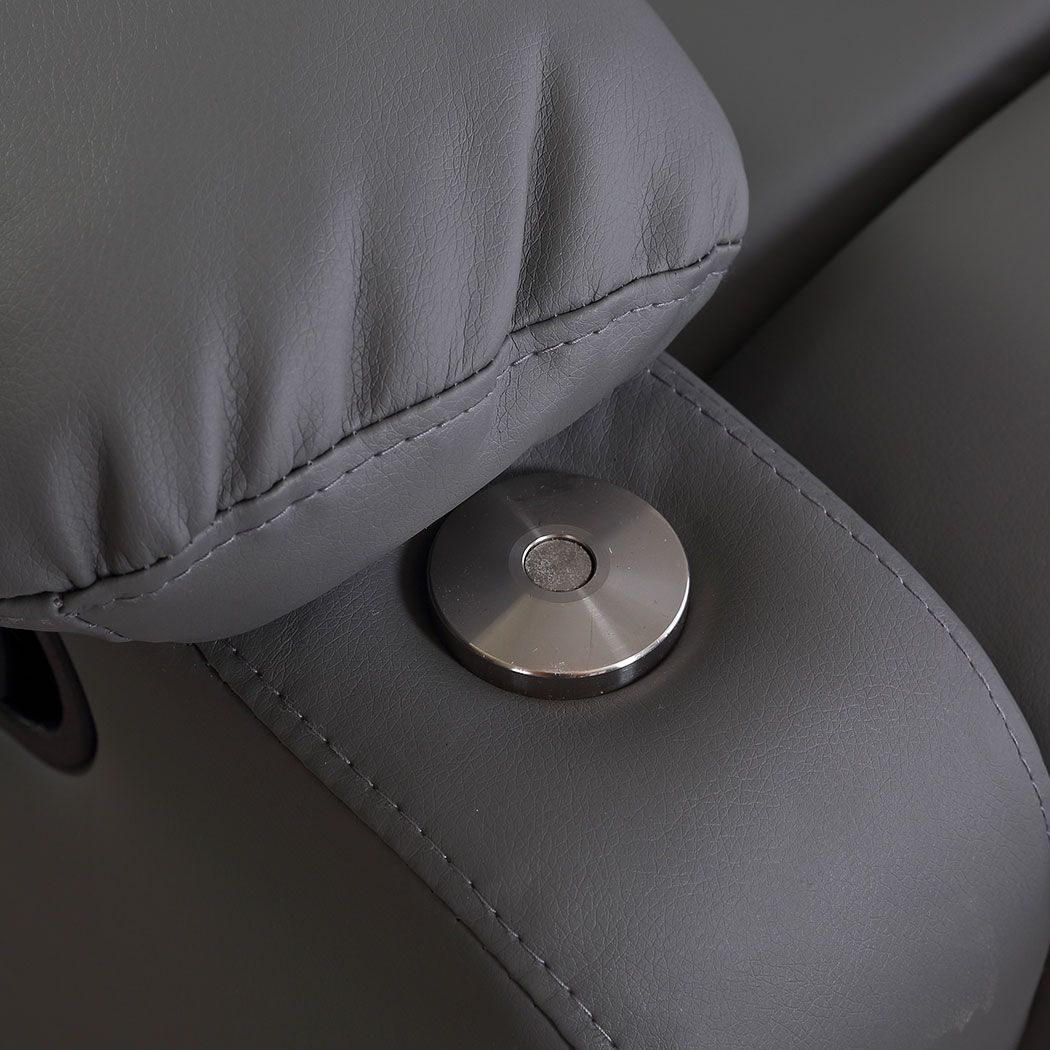 Rhea Massage Chair Recliner Chair Heated Lounge Armchair 360 Swivel - Grey