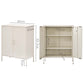 Ansel Metal Buffet Sideboard Cabinet - White