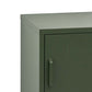 Quesnel Rolled Steel Bedside Tables Metal Locker Storage Shelf Filing Cabinet Cupboard - Green