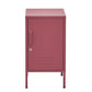 Quesnel Rolled Steel Bedside Tables Metal Locker Storage Shelf Filing Cabinet Cupboard - Pink