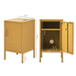 Quesnel Rolled Steel Bedside Tables Metal Locker Storage Shelf Filing Cabinet Cupboard - Yellow