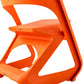 Kendall Set of 4 Dining Chairs Office Cafe Lounge Seat Stackable Plastic Leisure - Orange