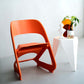 Kendall Set of 4 Dining Chairs Office Cafe Lounge Seat Stackable Plastic Leisure - Orange