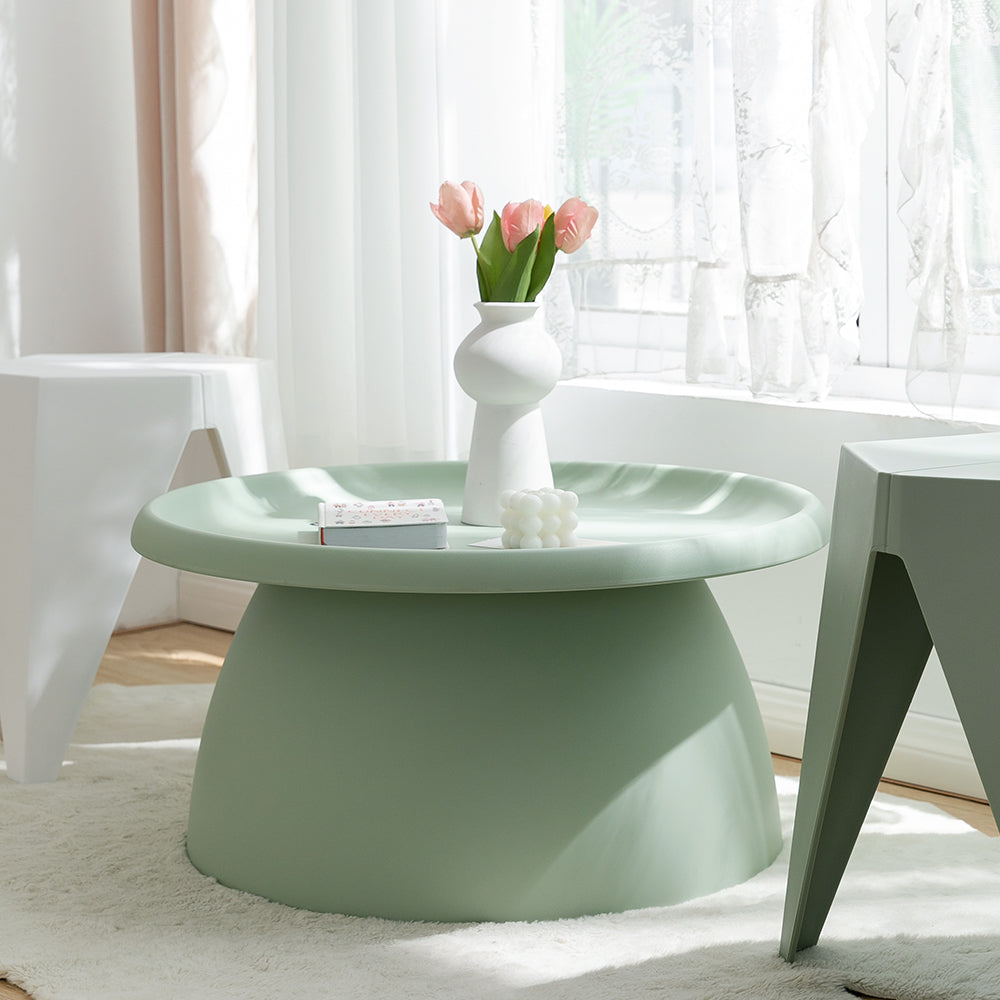 Iliana Coffee Table Round 71cm Plastic - Green