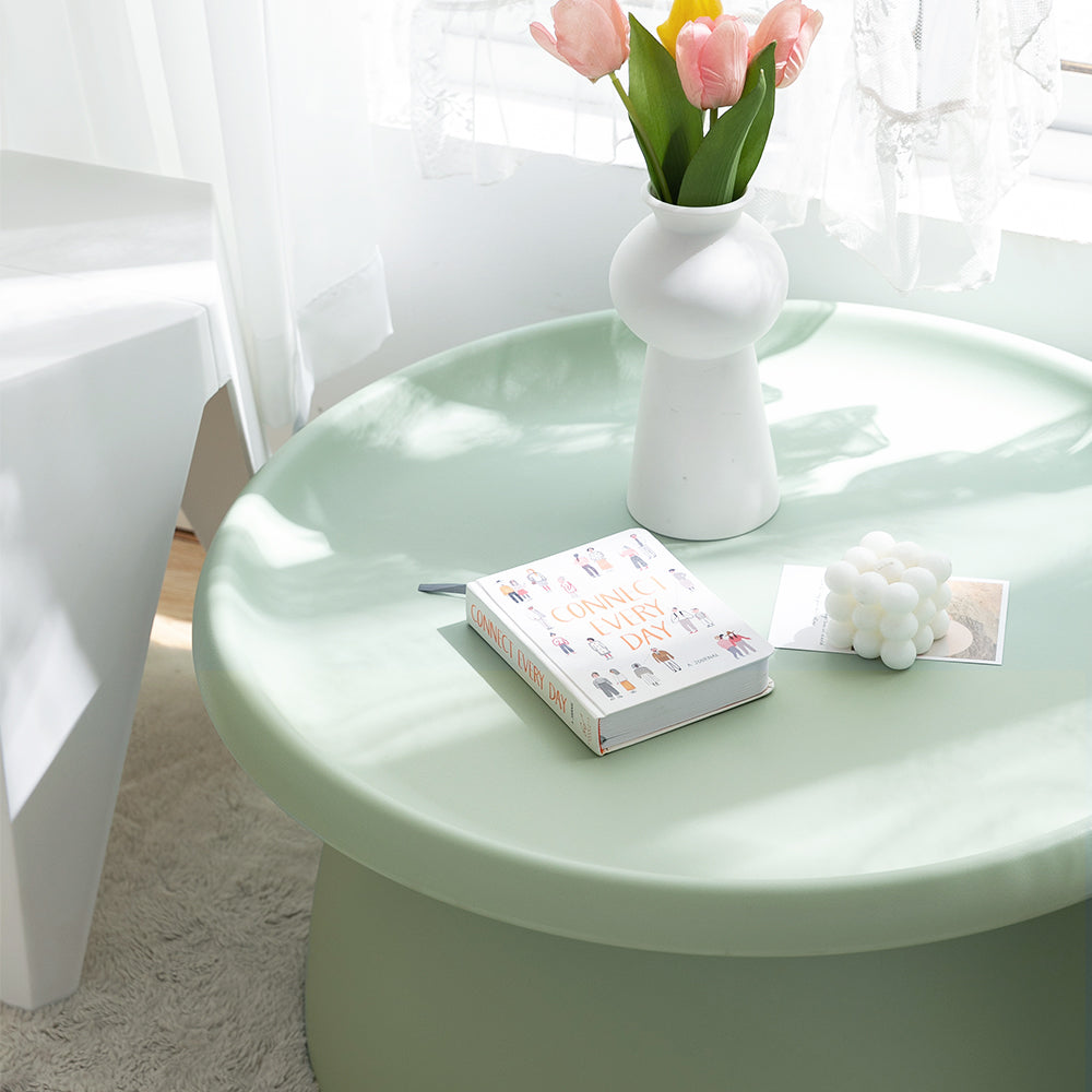 Iliana Coffee Table Round 71cm Plastic - Green