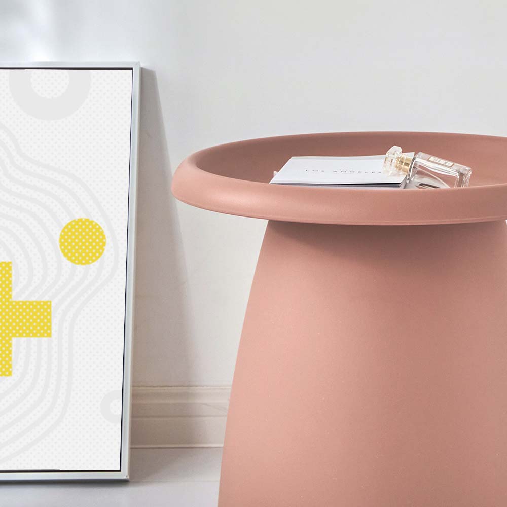 Iliana Coffee Table Round 52cm Plastic - Pink