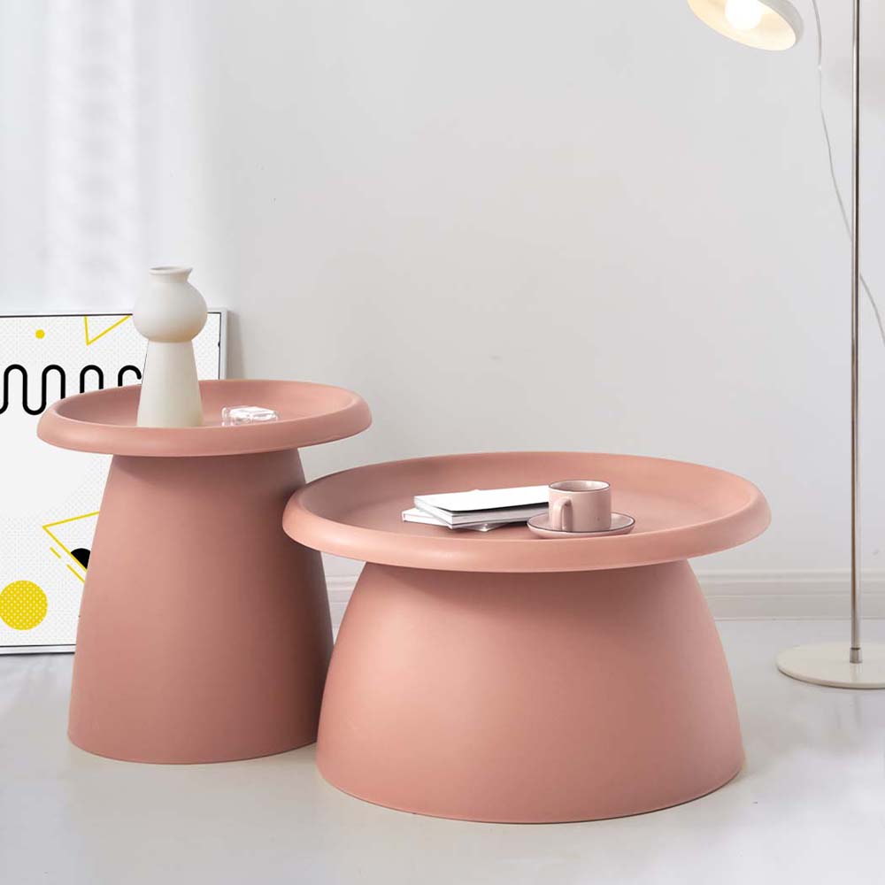 Iliana Coffee Table Round 52cm Plastic - Pink