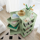 Vernon PP Plastic Bedside Tables Side Tables Nightstand Organizer Replica Boby Trolley 5 Tier with 4 Drawers - Green