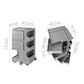 Vernon PP Plastic Bedside Tables Side Tables Nightstand Organizer Replica Boby Trolley 5 Tier with 4 Drawers - Grey