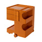 Vernon PP Plastic Bedside Tables Side Tables Nightstand Organizer Replica Boby Trolley 3 Tier with 2 Drawers - Orange