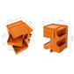 Vernon PP Plastic Bedside Tables Side Tables Nightstand Organizer Replica Boby Trolley 3 Tier with 2 Drawers - Orange