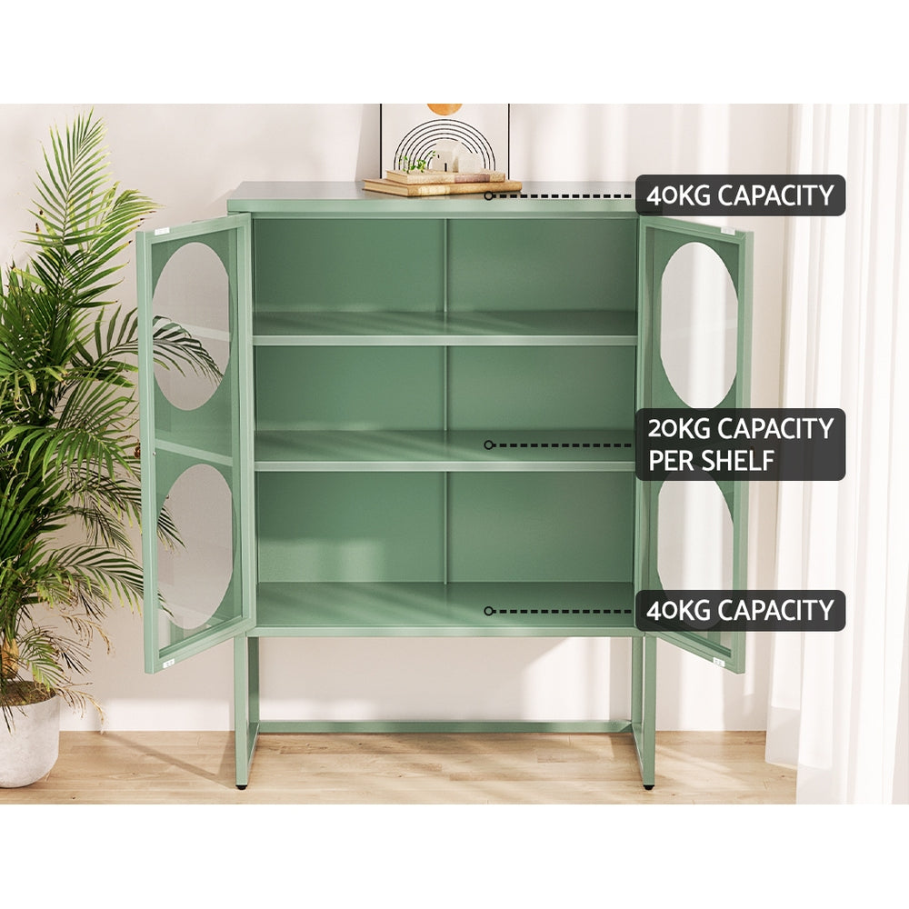 Kael Metal Buffet Sideboard Cabinet - Green