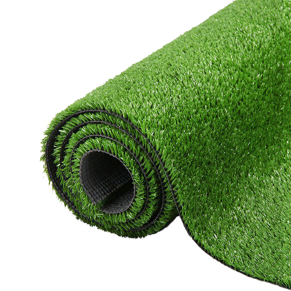 10sqm Artificial Grass 17mm Synthetic Fake Plants Plastic Lawn - Olive Green