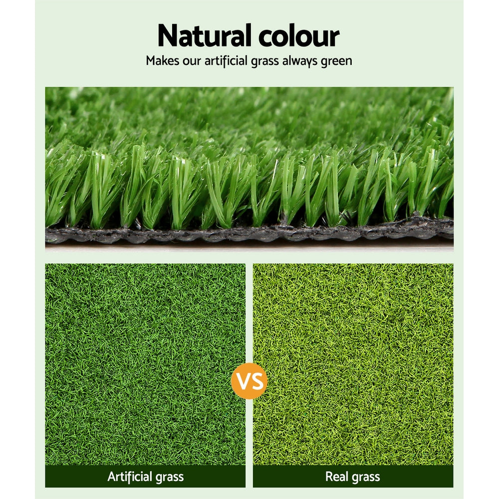 20sqm Artificial Grass 17mm Synthetic Fake Turf Plants Lawn - Olive Green
