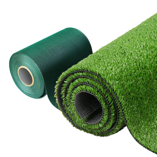 10sqm Artificial Grass 17mm with Tape Synthetic Fake Turf Plants Plastic Lawn - Olive Green