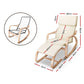 Wooden Armchair with Foot Stool - Beige