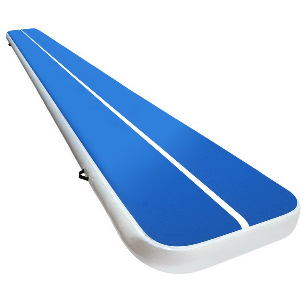 6mx1m Inflatable Air Track Mat 20cm Thick Gymnastic Tumbling Blue And White