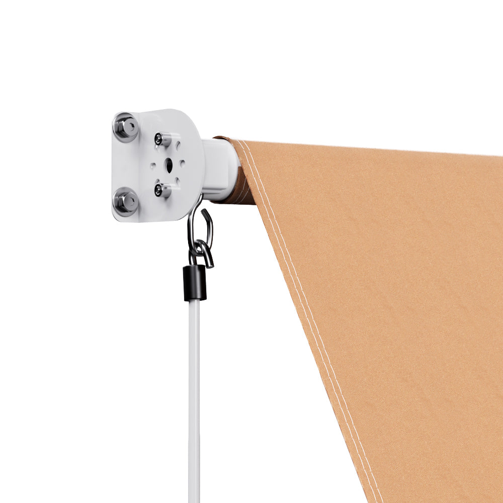 Instahut Window Fixed Pivot Arm Awning Outdoor Retractable Canopy 2.1x2.1M Beige