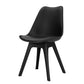Empress Set of 4 Retro Padded Dining Chairs - Black