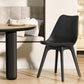 Empress Set of 4 Retro Padded Dining Chairs - Black