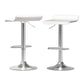 Set of 2 Nicosia Bar Stools Kitchen Stool Chairs Dining Gas Lift PU Leather - White