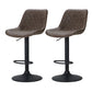Set of 2 Barcelona Bar Stools Kitchen Stool Chairs Metal Barstool Dining Chair - Brown