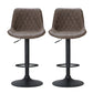 Set of 2 Barcelona Bar Stools Kitchen Stool Chairs Metal Barstool Dining Chair - Brown