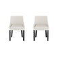 Tilly Set of 2 Dining Chairs Kitchen Cafe Chairs Corduroy Upholstered - Beige