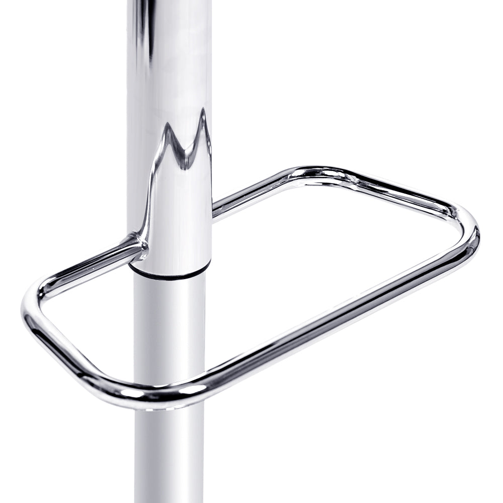 117cm Ancona Wooden Gas Lift Bar Stool - Black & Chrome