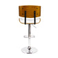 117cm Ancona Wooden Gas Lift Bar Stool - White & Chrome
