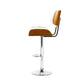 Set of 2 Ancona Wooden Gas Lift Bar Stool - White & Chrome