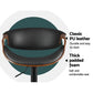 Set of 2 Montpellier Bar Stools Swivel Chair Kitchen Gas Lift Wooden Bar Stool Leather - Black