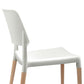 Darien Set of 4 Wooden Stackable Dining Chairs - White