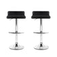 Set of 2 Terni PU Leather Wave Style Bar Stools - Black